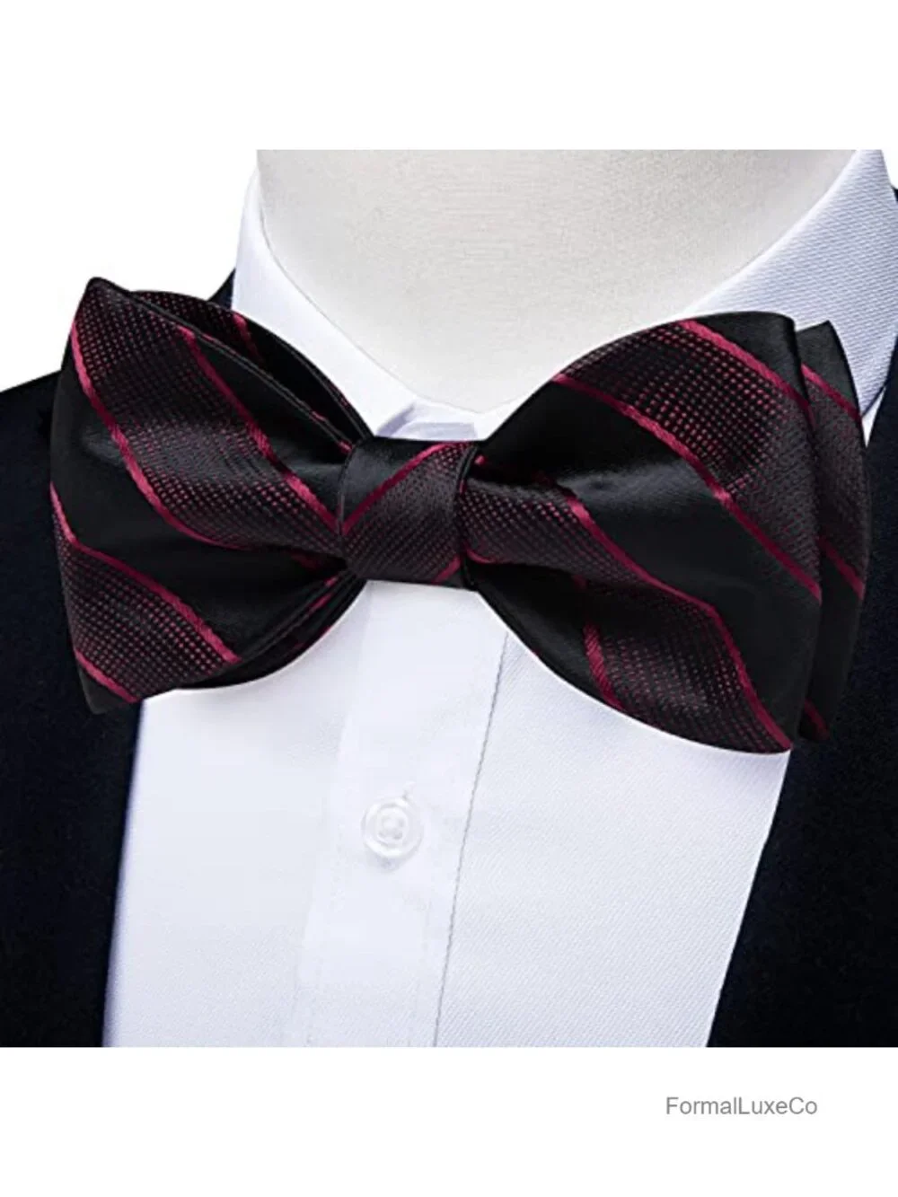 Men's Silk Bow Tie Set 4PCS Tuxedo Wedding Accessory
